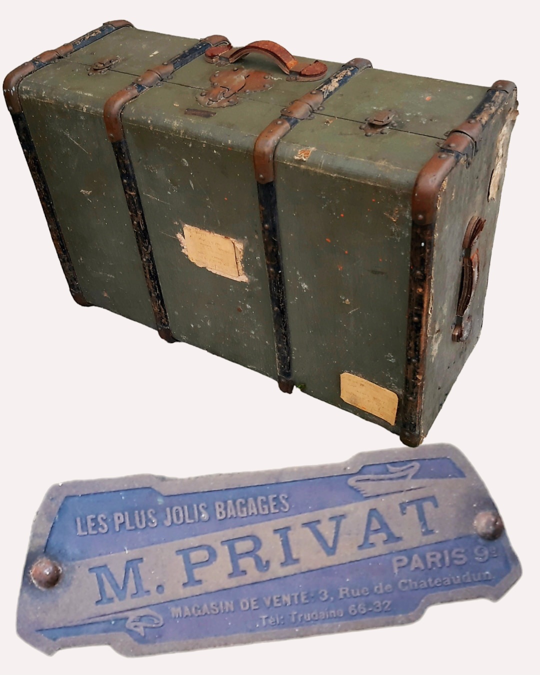 M.PRIVAT Malle de voyage ancienne
