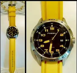 FOSSIL Montre Homme sport bracelet jaune