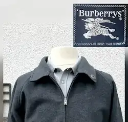 BURBERRY Blouson vintage laine gris BURBERRY