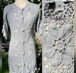PABLO DAREL Robe crochet gris DAREL