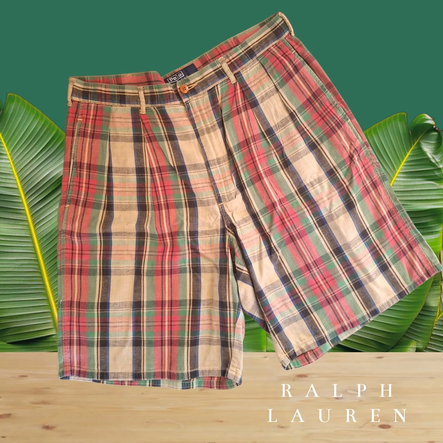 RALPH LAUREN Short Homme écossais en coton