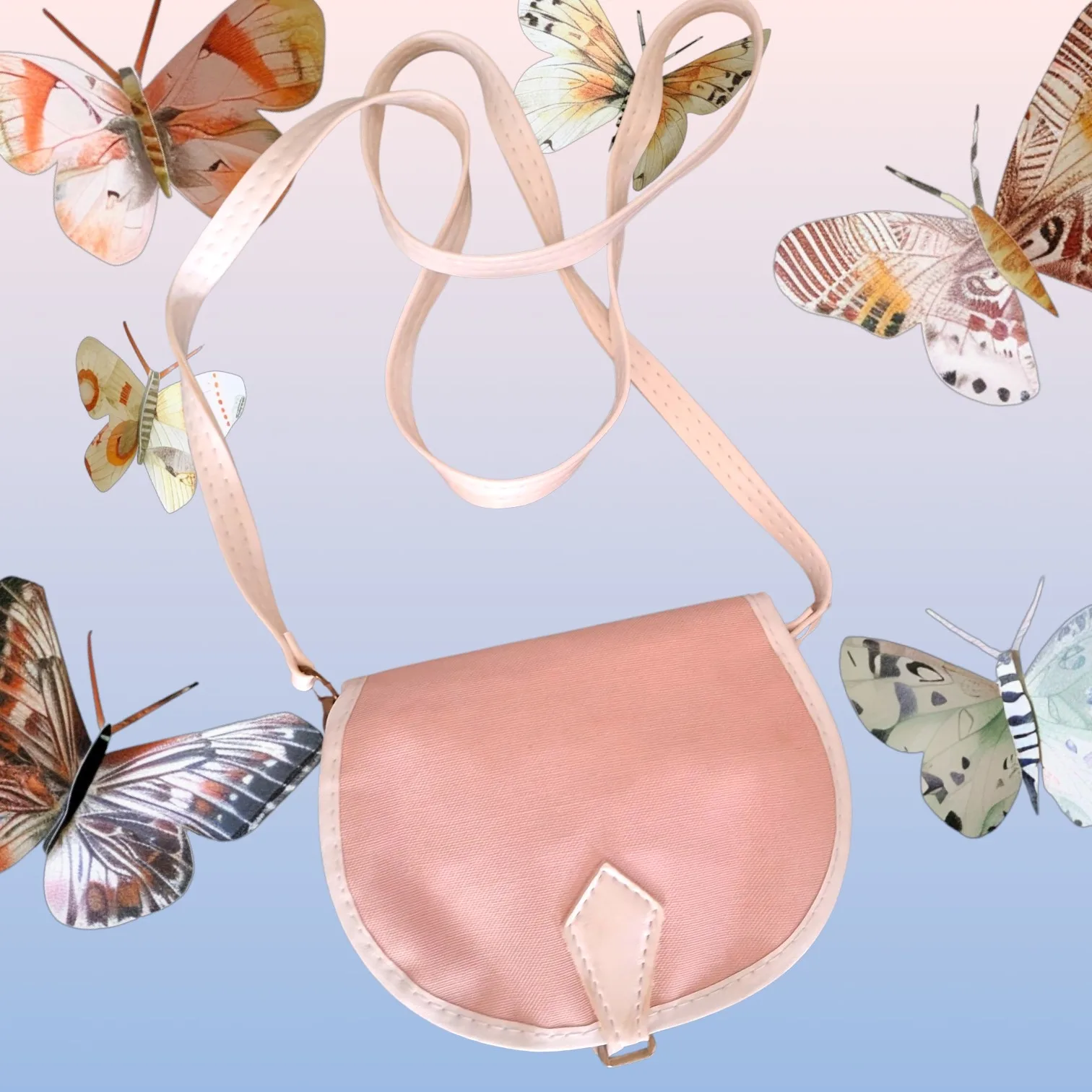 Vintage Sac fillette rose années 80