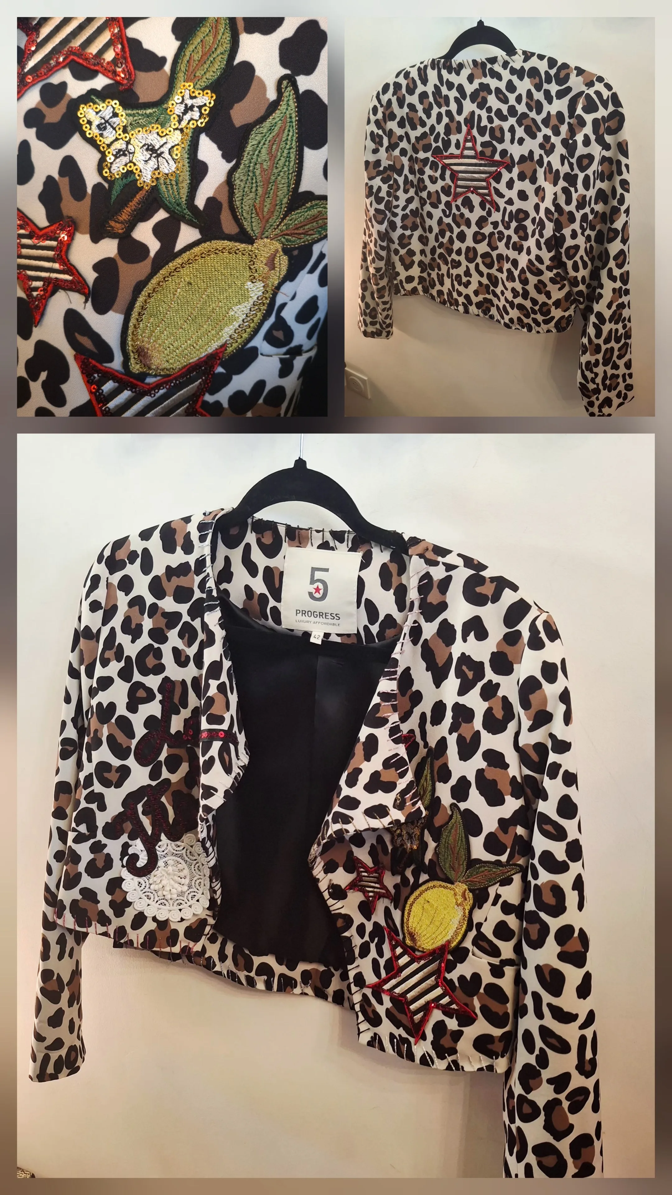 5 PROGRESS Veste léopard tendance