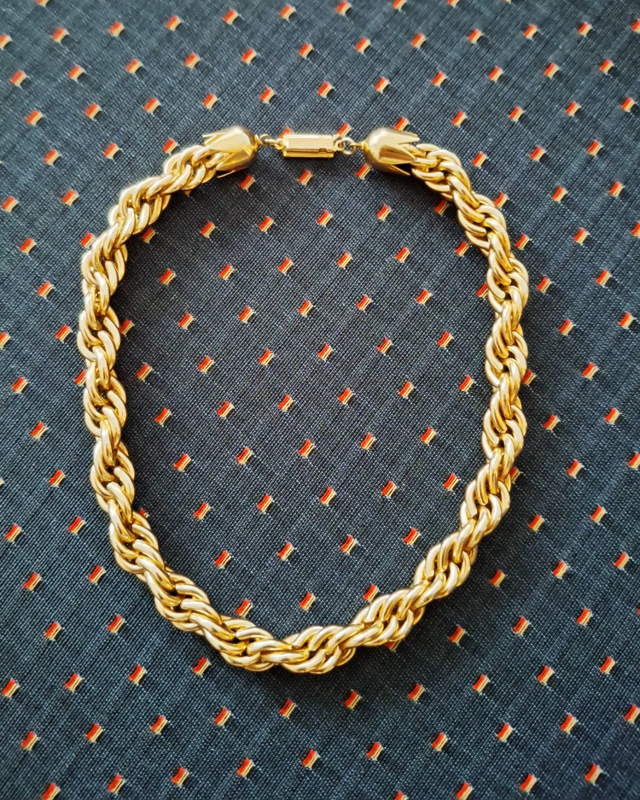 LG Ras de cou doré maille torsadée
